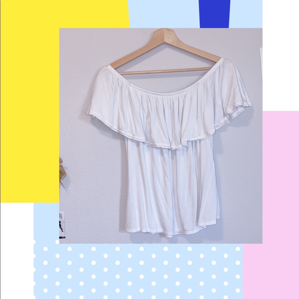 American Eagle off the shoulder top.